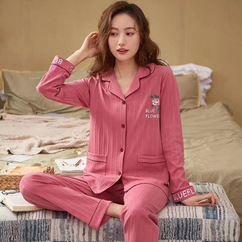 Women's  Pajamas - Long-Sleeve, Lightweight Home Suit for Spring and Autumn