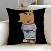 popular cartoon character Chill Guy Cushion Cover Soft  EasyWash Pillow Case  Versatile for Couch Bed Travel and Office