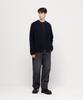 CHAMBROS Non-Faded Wide Denim Pants [Washed Black]