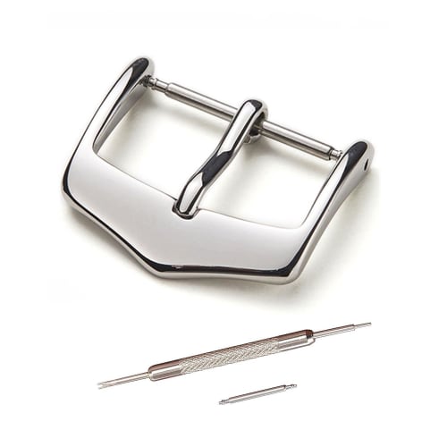 

Jumpsunfun 16 мм 316L Полированная застежка-пряжка из нержавеющей стали, сменная застежка для ремешка часов с инструментом для замены, серебристая