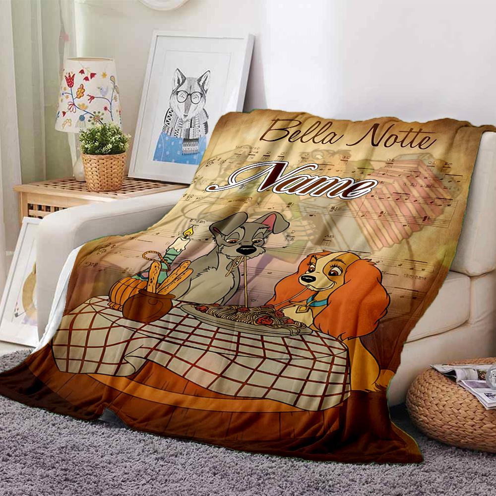 Custom Name "Adventurous Forest Friends" blanket for Couch & Bed, Plush Cozy Fuzzy Blanket Super Soft & Warm Blankets for Fall and Winter. 0908424