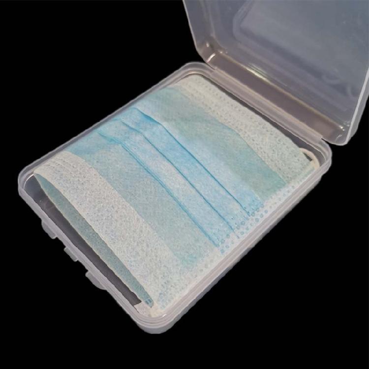 Clear Plastic Stackable Mask Storage Box with Lid Mask Organizer Mask Protector