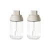 2pcs 250ML Oil Bottle Moisture-proof with Lid Spoon Pepper Jar Salt Shaker Combination Glass Kitchen Dining Seasoning Bottle