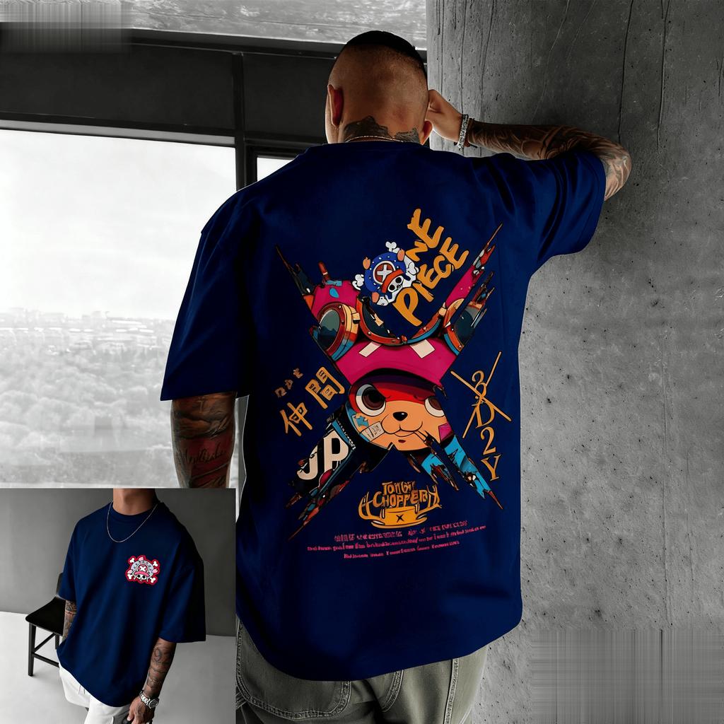 New Chopper T Shirt Men Women Cotton Short Sleeve Tee Summer Cartoon Graphic Streetwear Casual Top Oversized Y2k