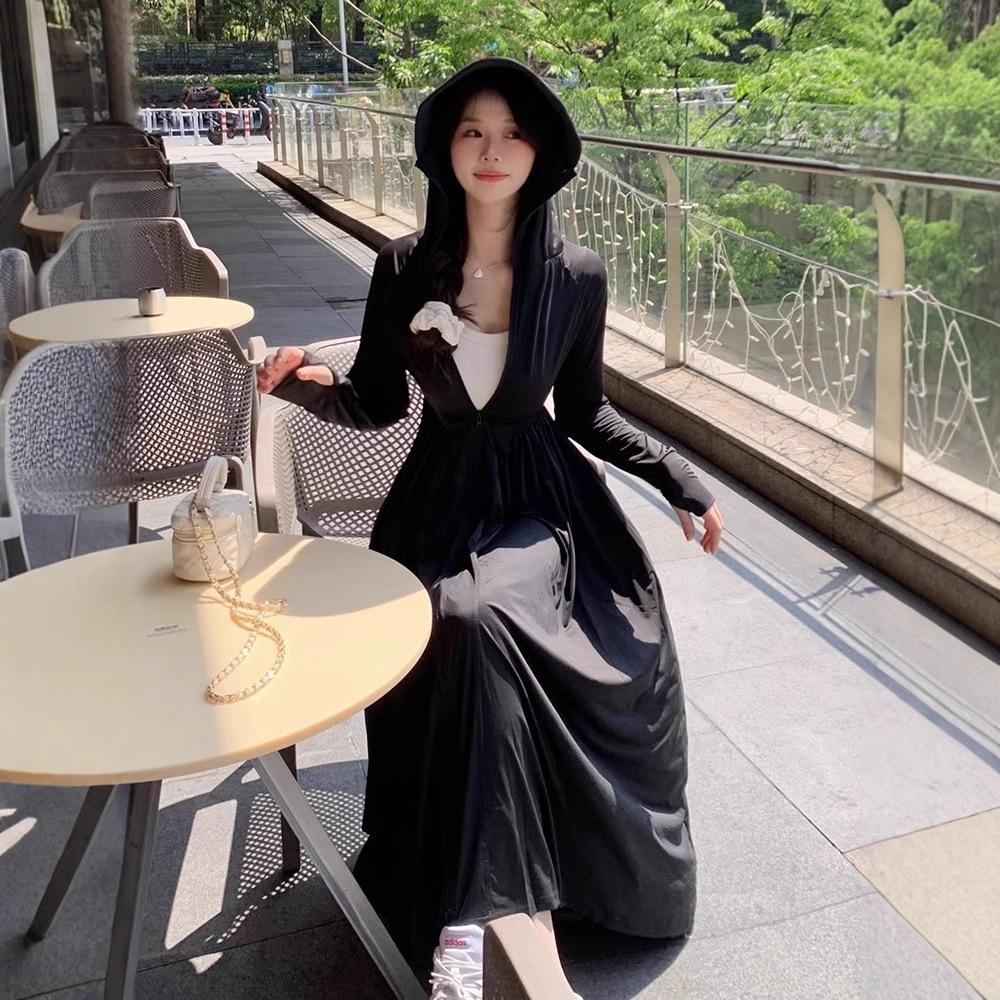 Sunscreen clothes women's long body 1011 new UV protection sunscreen clothes dress waist long skirt thin coat