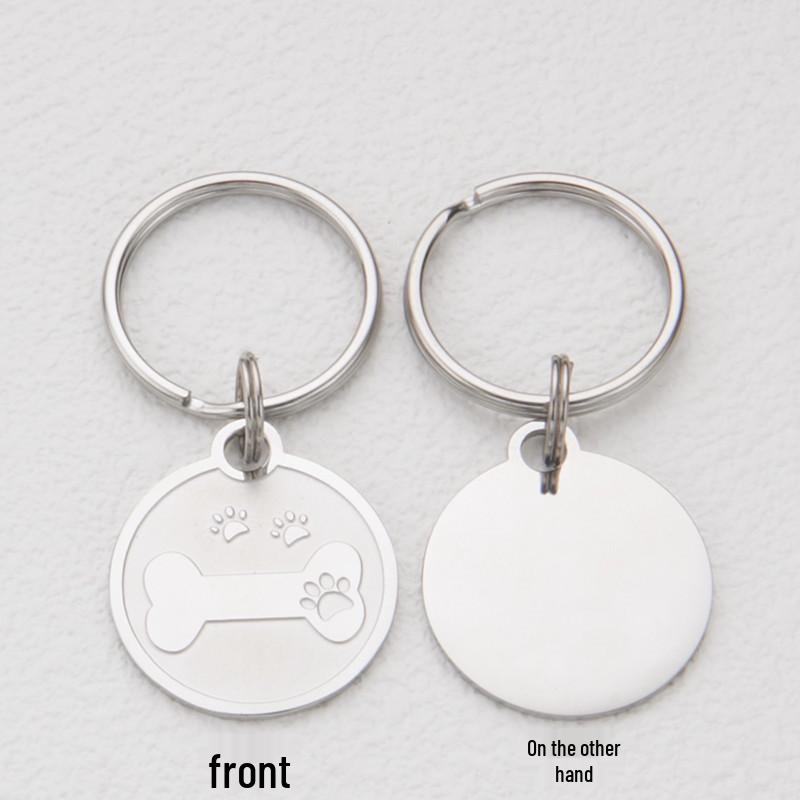 Stainless Steel Personalized Pet ID Tag for Dogs & Cats - Cute, Anti-Lost Claim Identification Tag