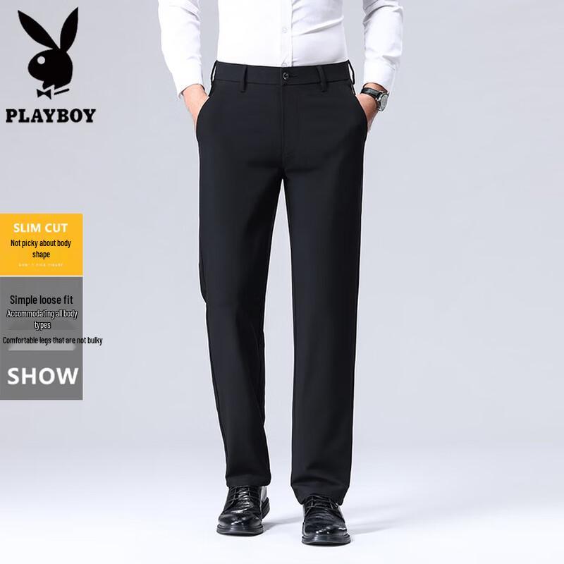 Playboy Men s Business Casual Straight Fit Pants 33