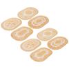 2 Stücke PVC Tischset Gold Tischsets Cup Coaster Pad Küche Restaurant Hochzeitsdekoration