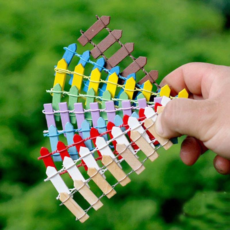 1pc Fairy Tale Garden Mini Fence, 9.5cm/90 Cm Wooden Mini Picket Fence Border Decor, for DIY Terrariums, Succulents, Planters, Dollhouse Yards