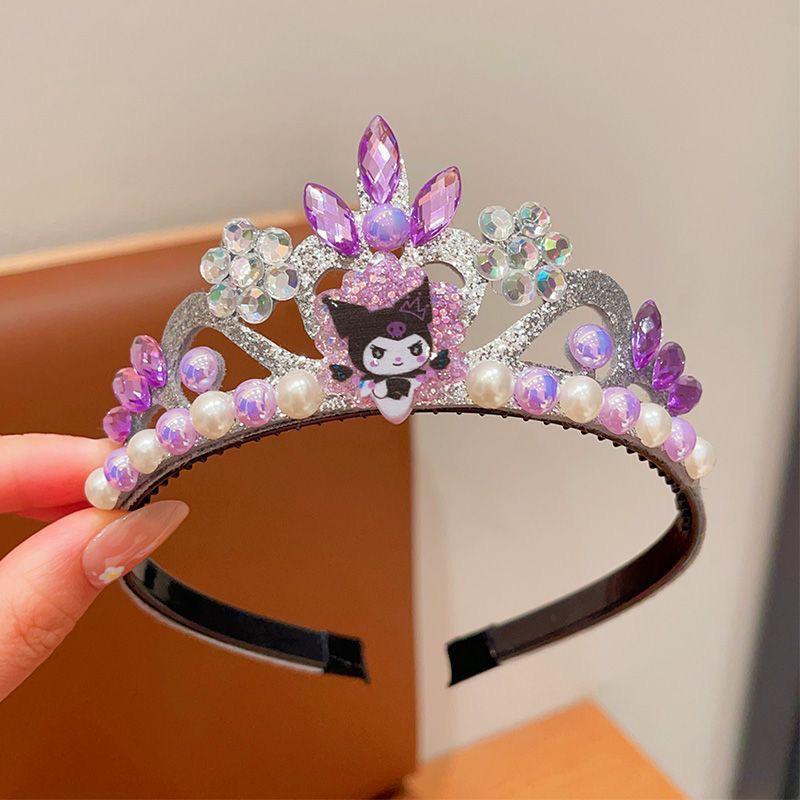 Elsa Frozen Blue Rhinestone Pearl Crown Headband for Children