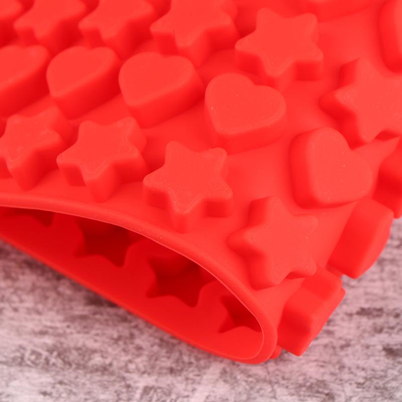 1Pc Multicavity Star Love Shape Silicone Molds Diy Chocolate Candy Tray For Biscuit Treat Candy Gummy Cookie Baking Tool