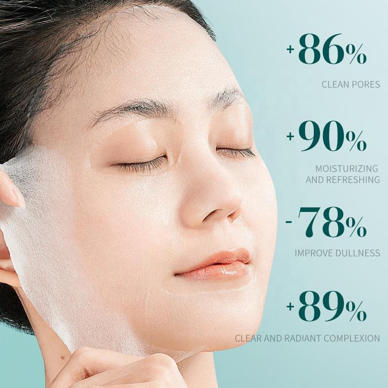 10PCS Oil Control Deep Hydrating Face Mask with Natural Plant Extract Whitening Skin Care Facial Mask Sheet