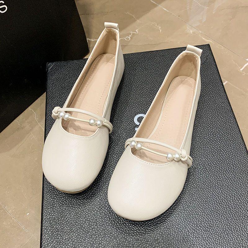 Fairy shoes gentle single shoes female summer new flat bottom versatile with skirt evening shoes Doudou shoes