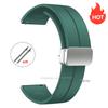 Magnetic Silicone Watch Strap 18mm 20mm 22mm Bracelet Magnetic Metal Buckle Wristband Quick Release Men Women Band Accessories