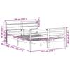 VidaXL Bed Frame with Headboard 140x190 Cm Solid Pine Wood, Bed, Solid Wood Bed Frame, Bedroom Furniture At 3306676