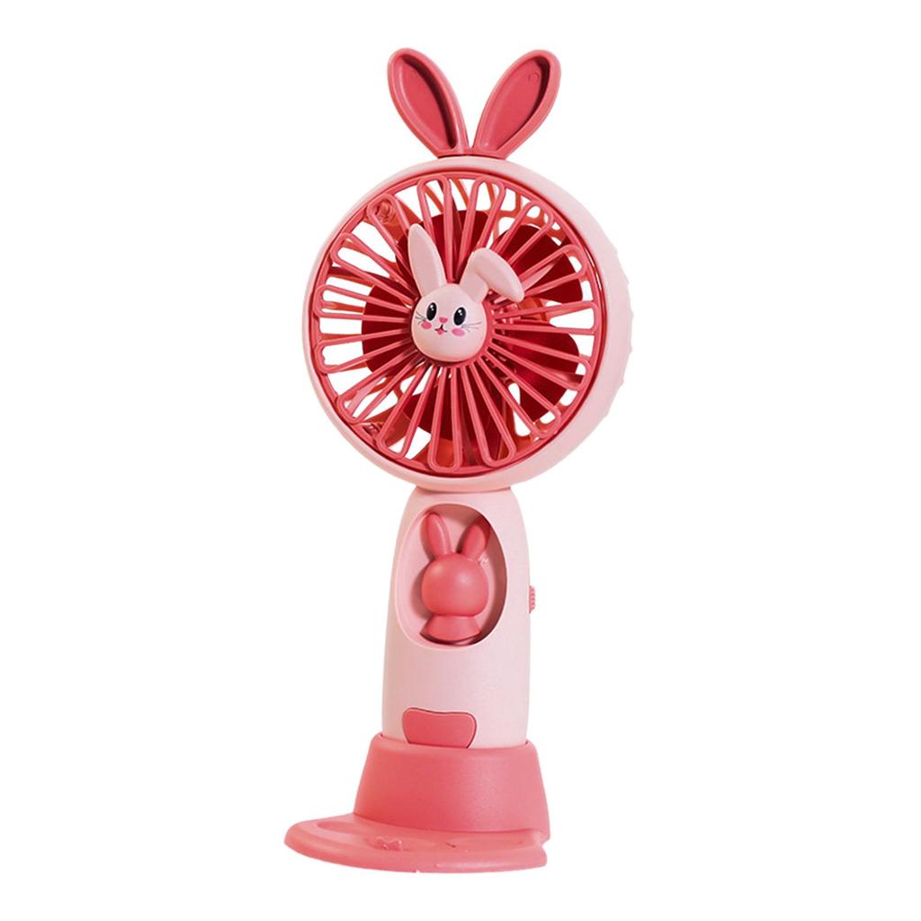 Mini Portable Fan Lightweight USB Rechargeable Cooling Fan Cute Bunny Handheld Fan for Indoor Outdoor Travel Home Party Office