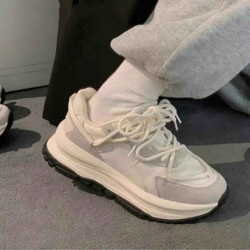 2024 Mixed Color Fashion Women's Sports Shoes Versatile Thick Sole Flat Casual Outdoor Running Women's Platform Sneakers