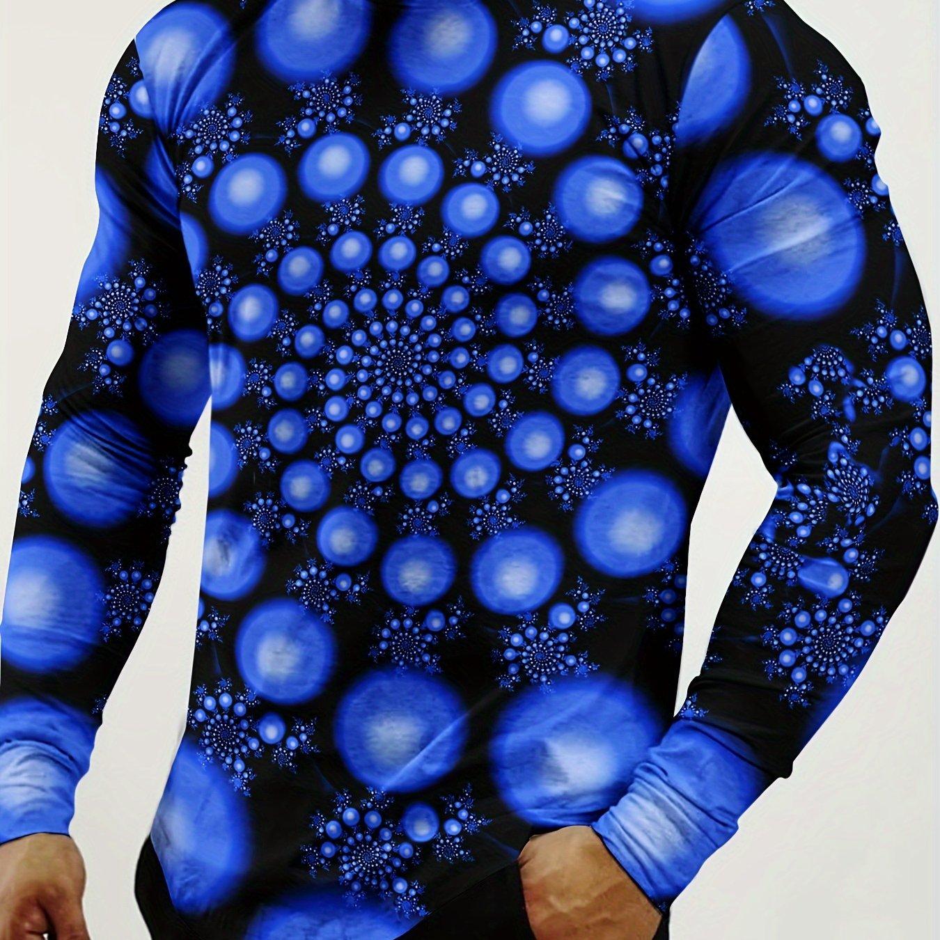 

Новинка, оптическая иллюзия, 3D цифровая печать, мужская футболка с длинным рукавом и круглым вырезом, весна-осень, для активного отдыха 6XL