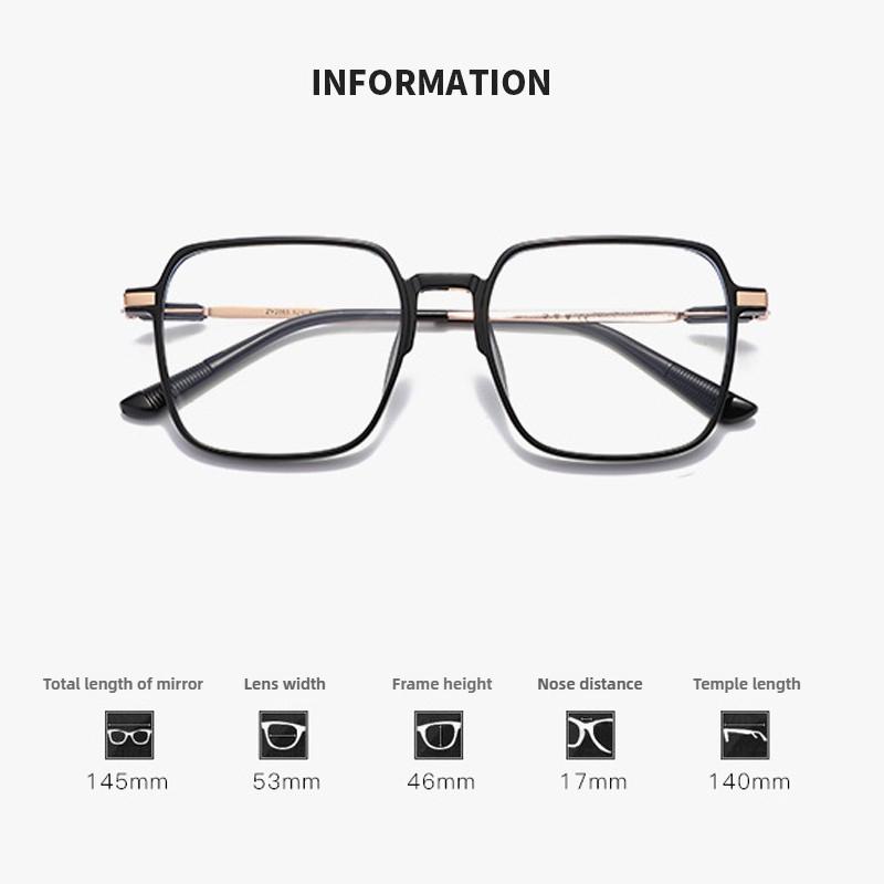 Korean Version Myopia Finished Glasses Fashion Unisex Oversize Near Sight Glasses Blue Light Blocking Eye Protection Eyeglasses