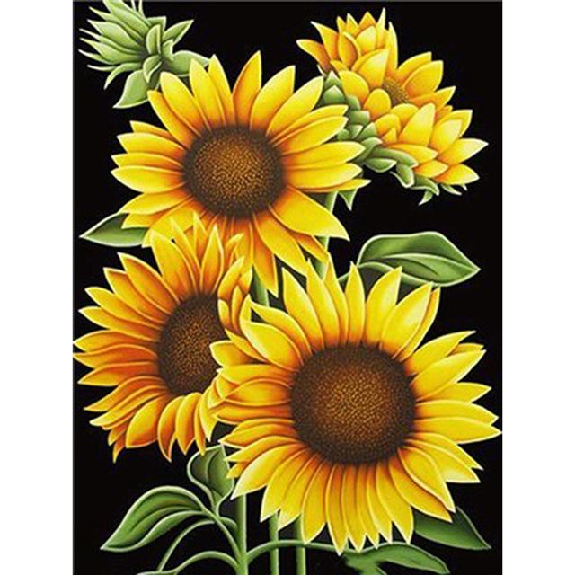 5D DIY Diamond Painting Kit Sunflower Art Diamond Embroidery Rhinestones Decorations for Home