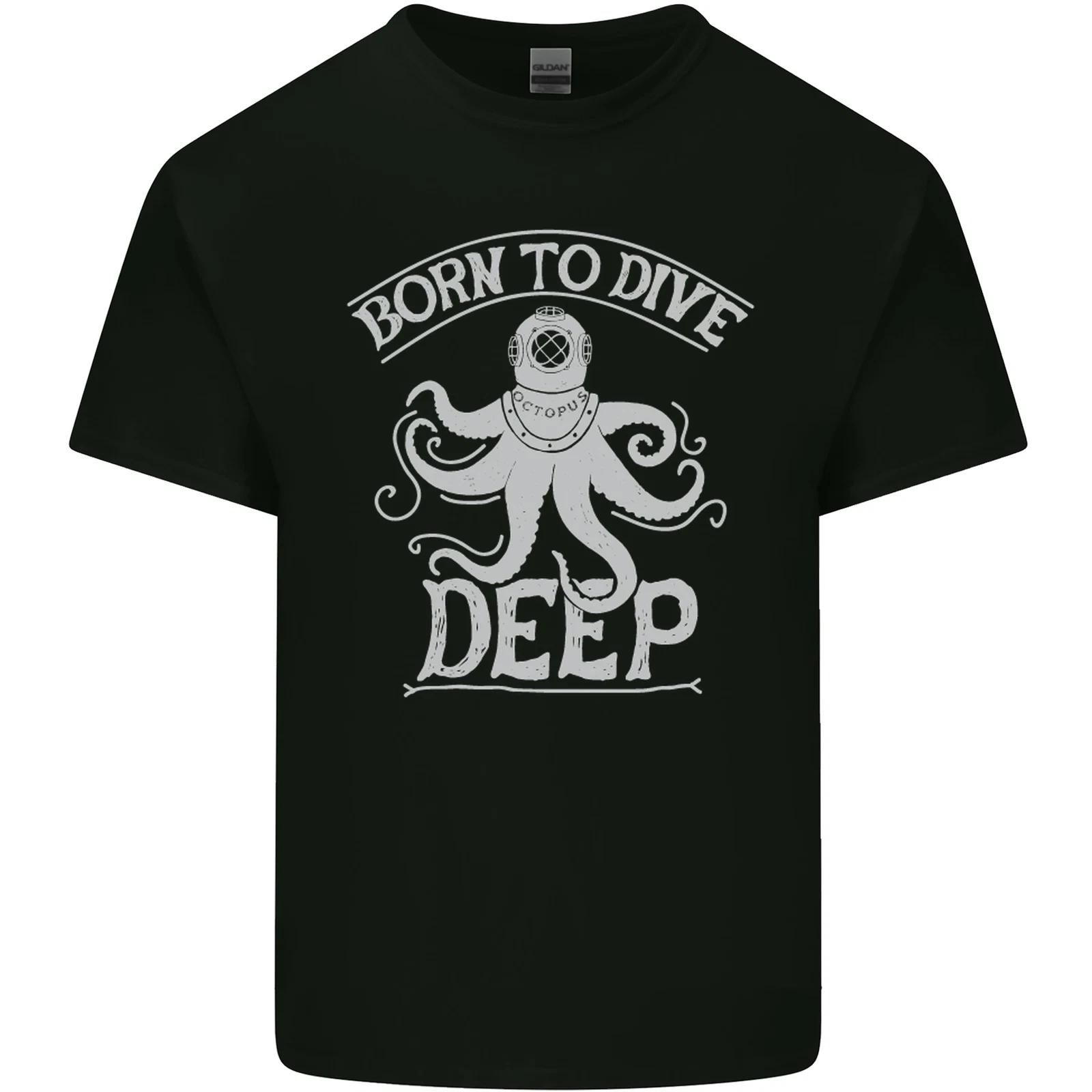 Born to Dive Deep Scuba Diving Diver Kids T-Shirt Childrens S