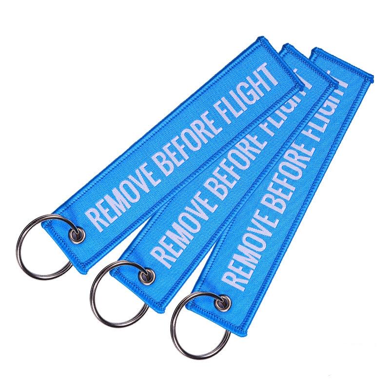 1 Piece Remove Before Flight Woven Key Ring Luggage Tag Label Red Chain Keychain For Aviation Gifts Keychain Fashion Jewelry