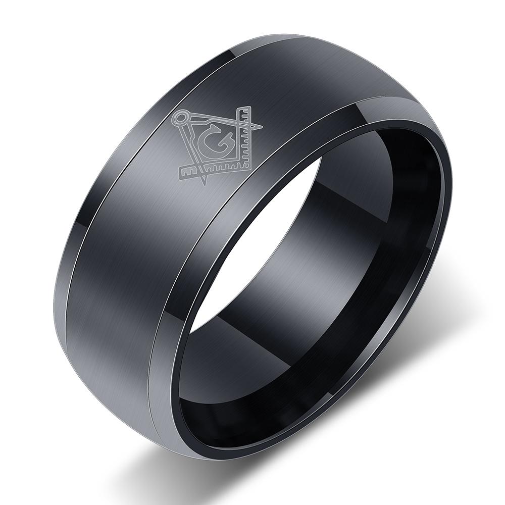 316L Stainless Steel Masonic Ring for Men, Master Masonic Signet Ring, Free Mason Ring Jewelry