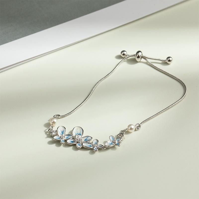 

Модный эмалевый браслет с градиентом цвета орхидеи: Элегантные, Универсальные Украшения для Женщин