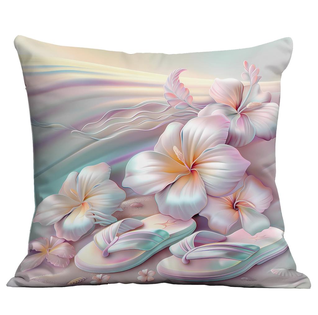 New Beautiful, Romantic and Colorful Beach Pillowcase Marine Life Peripheral Cushion Pillowcase