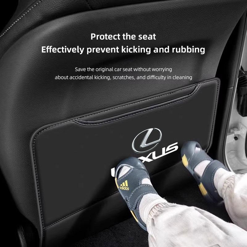 AARGAuto Interior For Lexus RX330 IS250 ES300h UX GX470 LX570 LS430 Car Seat Back Anti Kick Protector Cover Mat Leather Seatback Pad
