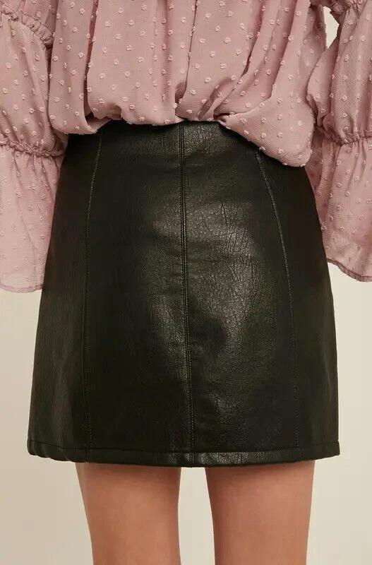 Slim Fit Skirt Sexy Mini Black Designer Handmade Leather Unique Women Genuine Lambskin