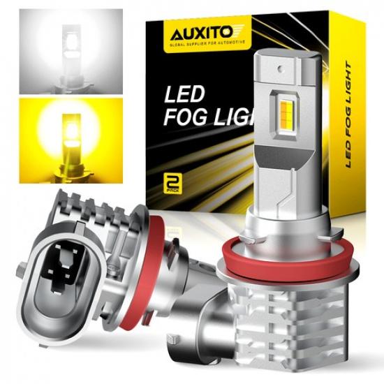 H11 H9 H8 LED Fog Light Kit Bulbs Switchback Dual Color Yellow 6000K White EXV