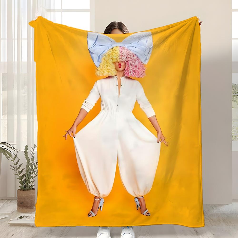 

Singer S-Sia Throw Kid-Friendly Flannel Throw Blanket Soft Warm Anti-Static Washable All Season 75x90cm