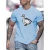 Costa & Slogan Various Pattern Printing Men's Micro-stretch Cotton T-shirts, Graphic T-shirts Men's Summer Wear, Men's Clothing