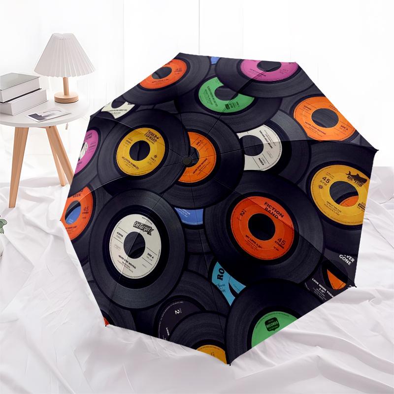 Vinyl Record Wall Art: A Musical of Classic AlbumsUmbrella, Portable 3-Fold Umbrella for Men & Women,Christmas Gift ES149