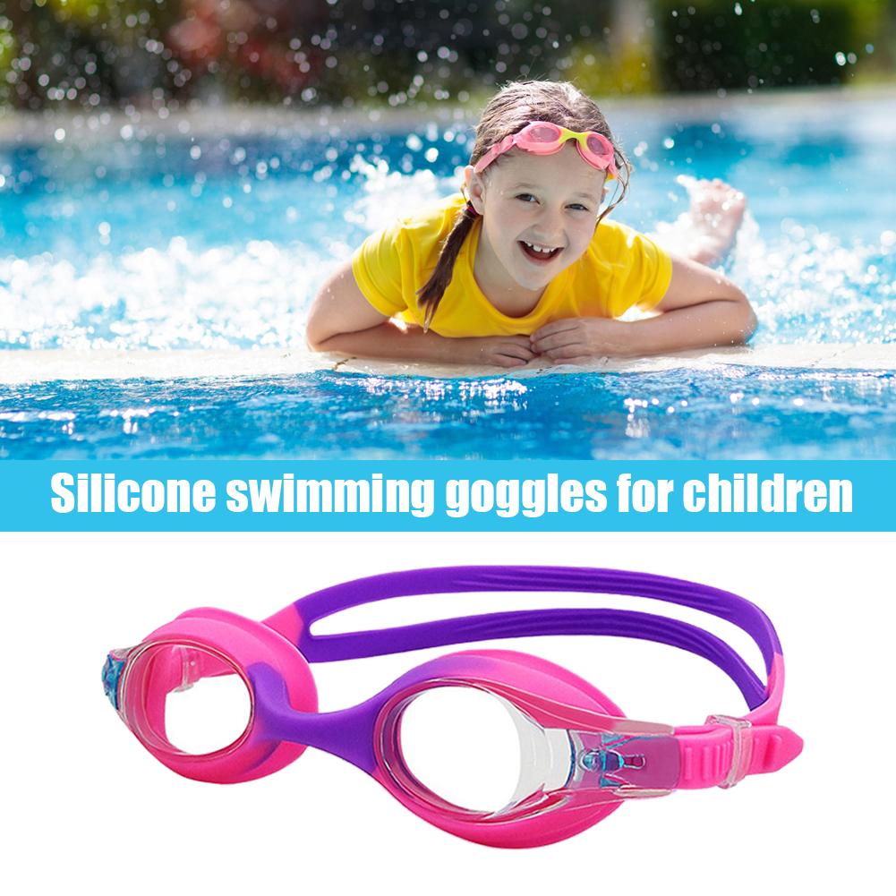 Kids Swimming Glasses Anti-Fog Swim Eyewear Pool Glasses Leak Proof Comfortable Pool Accessories for 3-14 Years Children