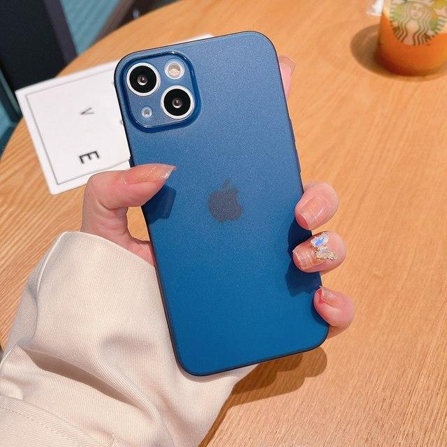 0 .3mm Slim Soft Case For Iphone 14 11 13 12 Pro Max Mini Xr X Xs 7 8 Plus Se Matte Clear Camera Anti -Scratch Phone Cover