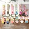 New 1Pc Labubu Kawaii Sheep Keychain Cartoon Cartoon Three-dimensional Doll Students Schoolbag Pendant Car Key Chain Gifts for Children