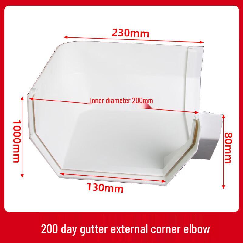 LANGZHIWEN ПВХ 200 мм Квадратный желоб Наружный угол
