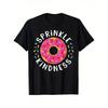 Sprinkled with Goodwill Women's Donut Enthusiast T-shirt Casual Cartoon Print