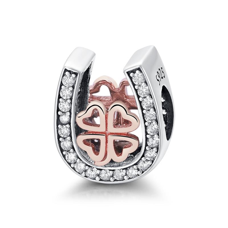 Original 925 Sterling copper Charm Bead Family Tree Mom Pendant Safety Chain Charms Rose Gold Fit Brand Bracelets DIY Zircon