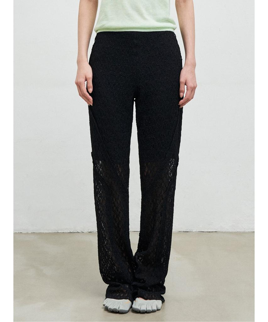 Anggae Lace Line Pants Black