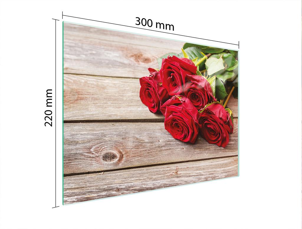 SZKLANA DESKA DO KROEJNIA 30x22 RÓŻE