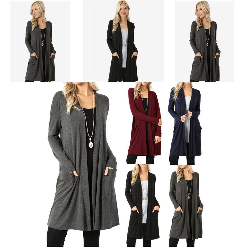 Autumn Winter Women Cardigans Casual Warm Coat Mid-length Knitted Outerwear With Premium Quality Materials