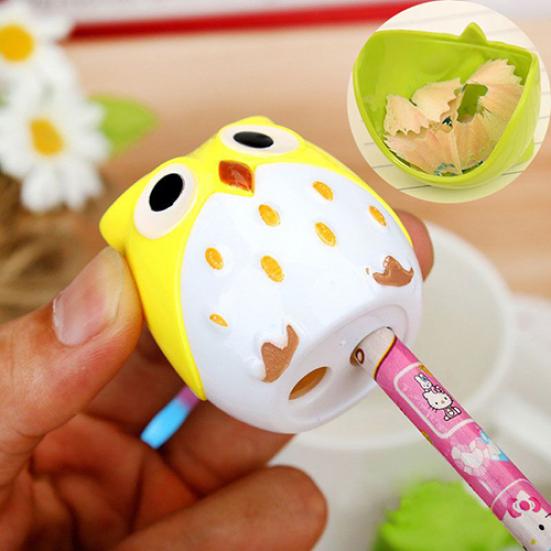 Cute Lovely Owl Design Pencil Sharpener Kid Favorite Stationery School Supplies