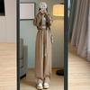 Women's High Waist Wide Leg Pants Loose Fit Straight Sweatpants Drawstring Solid Color Summer American Casual Banana Trousers