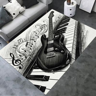 2025 New Guitar Music Carpet Rug for Living Room Bedroom Home Sofa Decoration,Kids Play Non-slip Floor Mat11