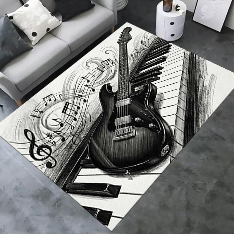 

2025 New Guitar Music Carpet Rug for Living Room Bedroom Home Sofa Decoration,Kids play Non-slip Floor Mat11 40x60cm( 15x23in )