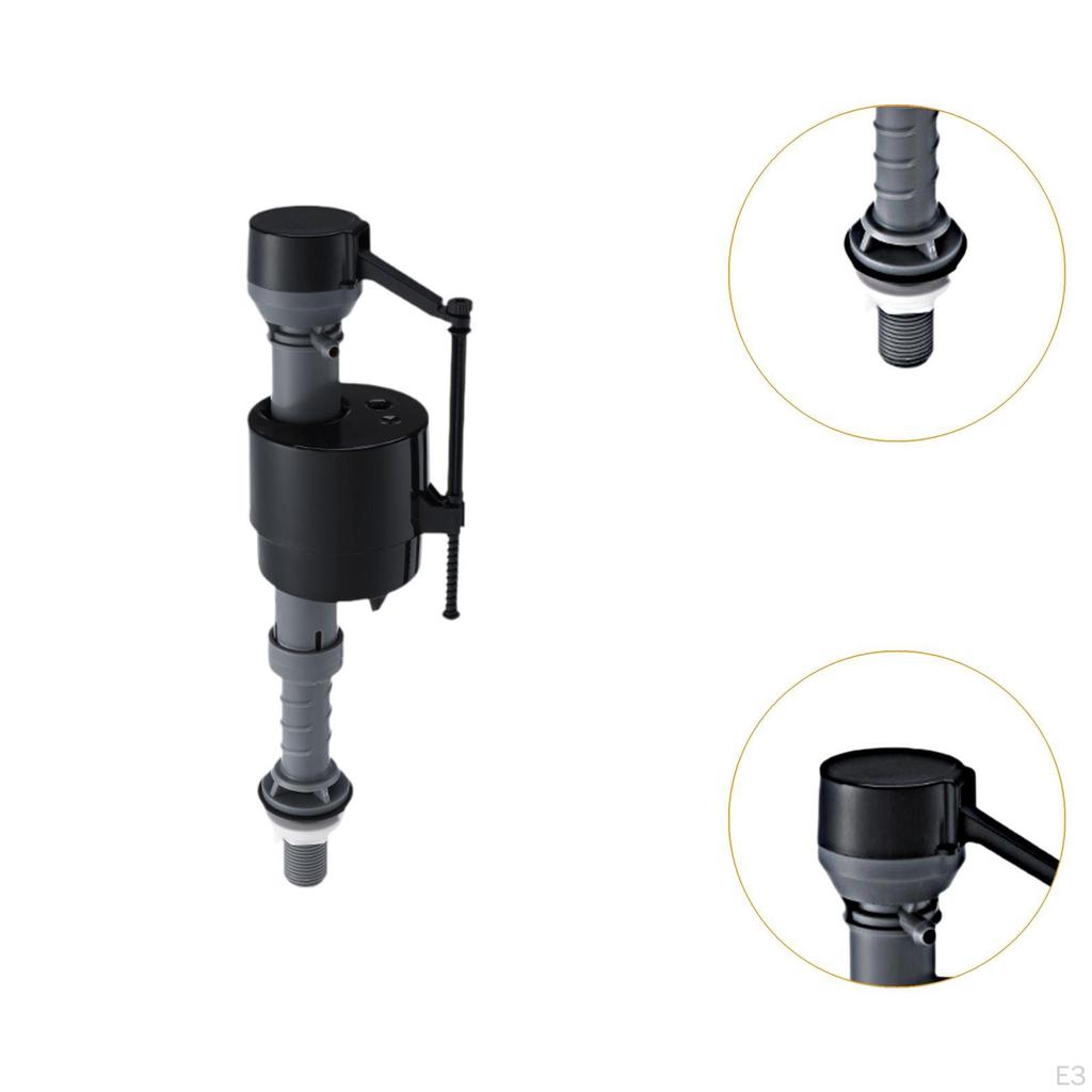 Toilet Fill Valve Bottom Entry Silent Tank Bowl Water Control Flush Repair Set
