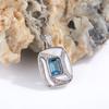 S925 Sterling Silver With Natural Topaz Pendant Necklace Women'S Earrings Premium Jewelry
